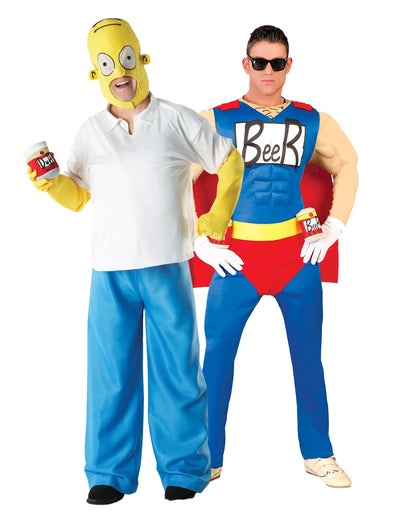 Костюм за двойка Homer Simpson и Beerman за възрастни