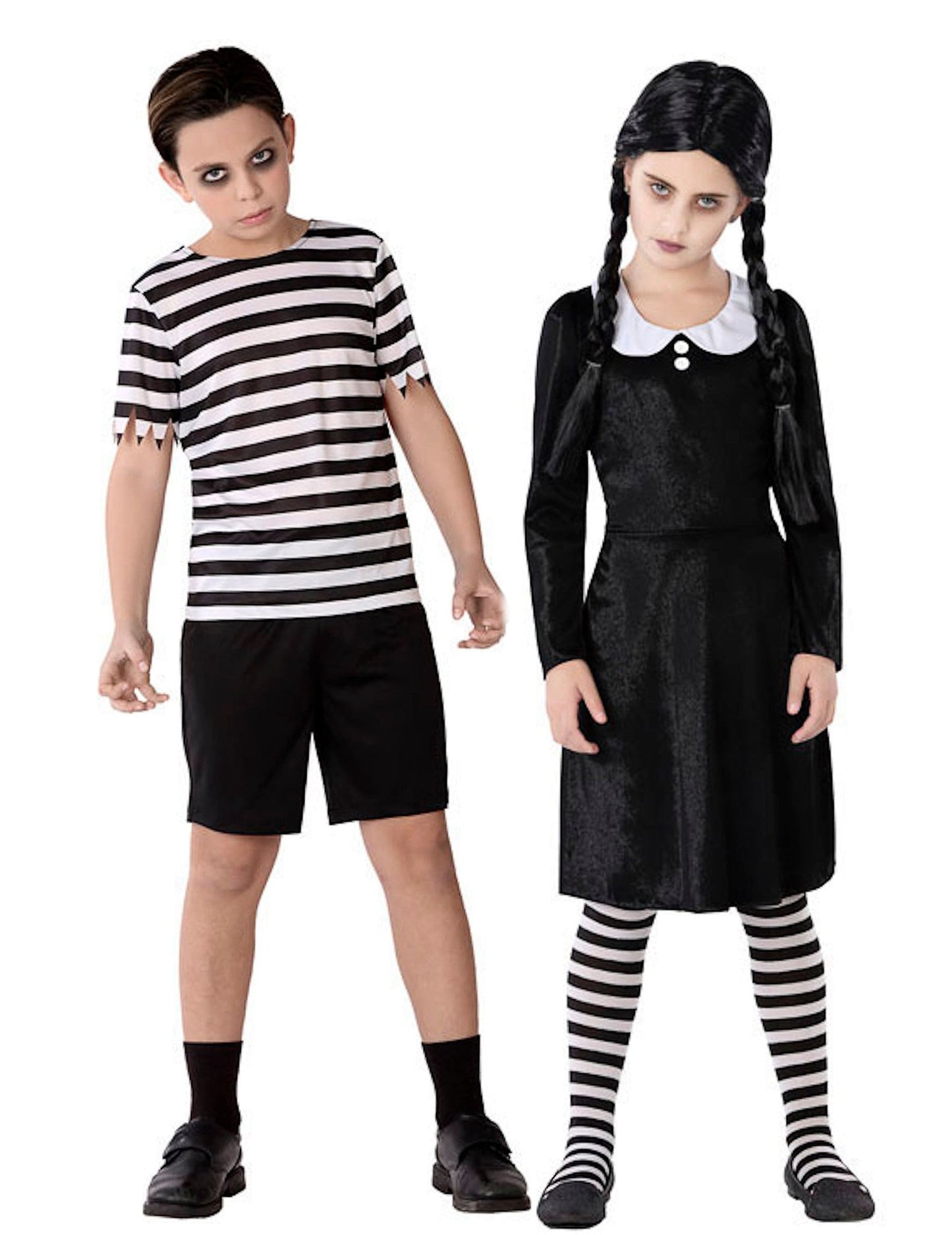 Déguisement de couple enfants famille gothique