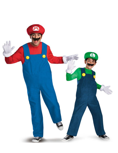 Дуо костюми Mario™ и Luigi™ за баща и син