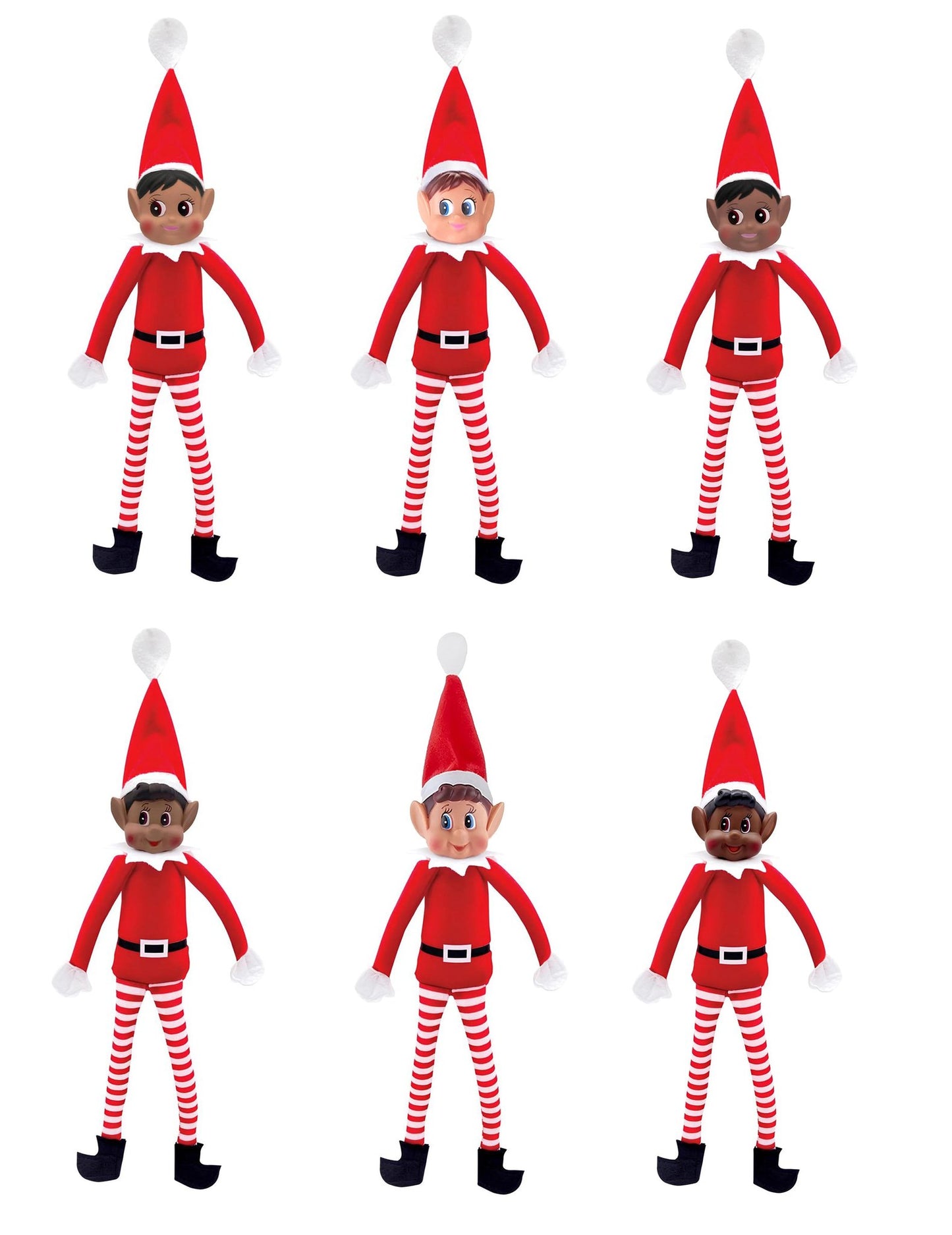 Groupe de 6 lutins farceurs de Noël