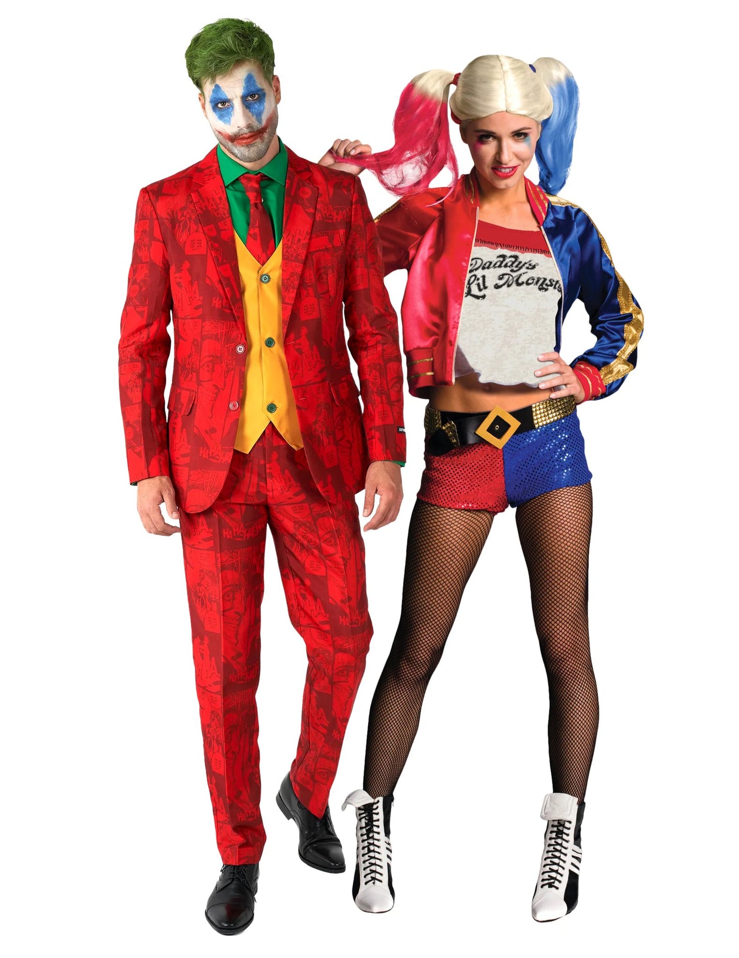 Déguisement de couple Joker Suitmeister™ et Harley Quinn™ adultes