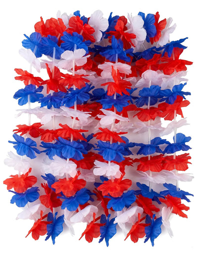 Lot de 12 Colliers tricolore supporter France