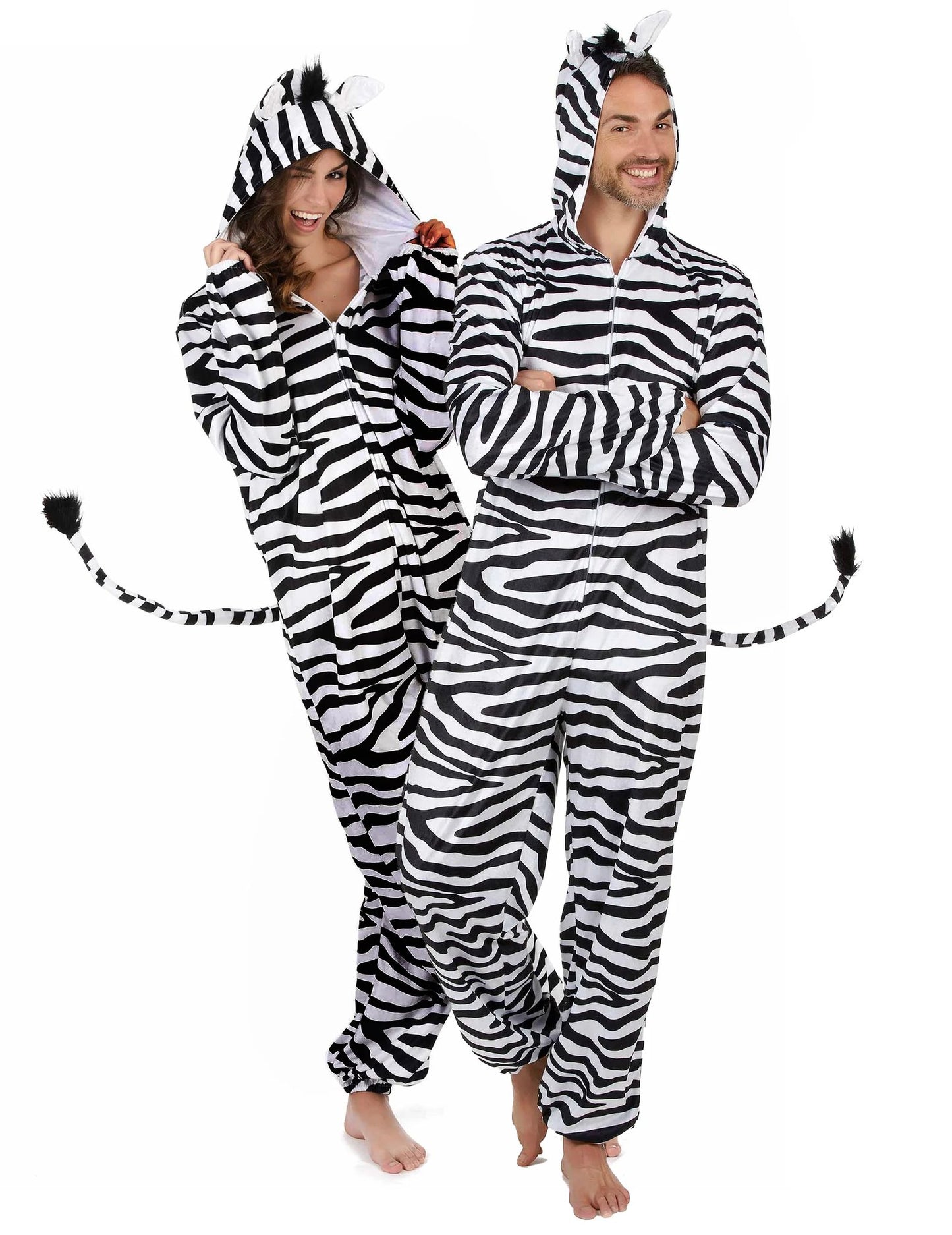 Déguisement de couple zèbre adultes
