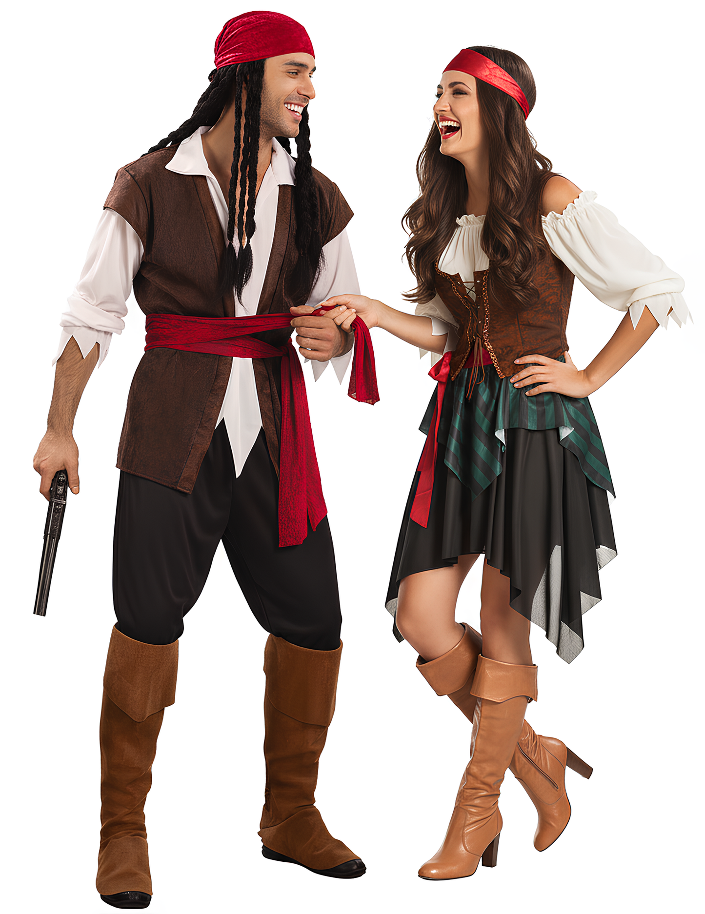 Костюм на раирана пиратска двойка