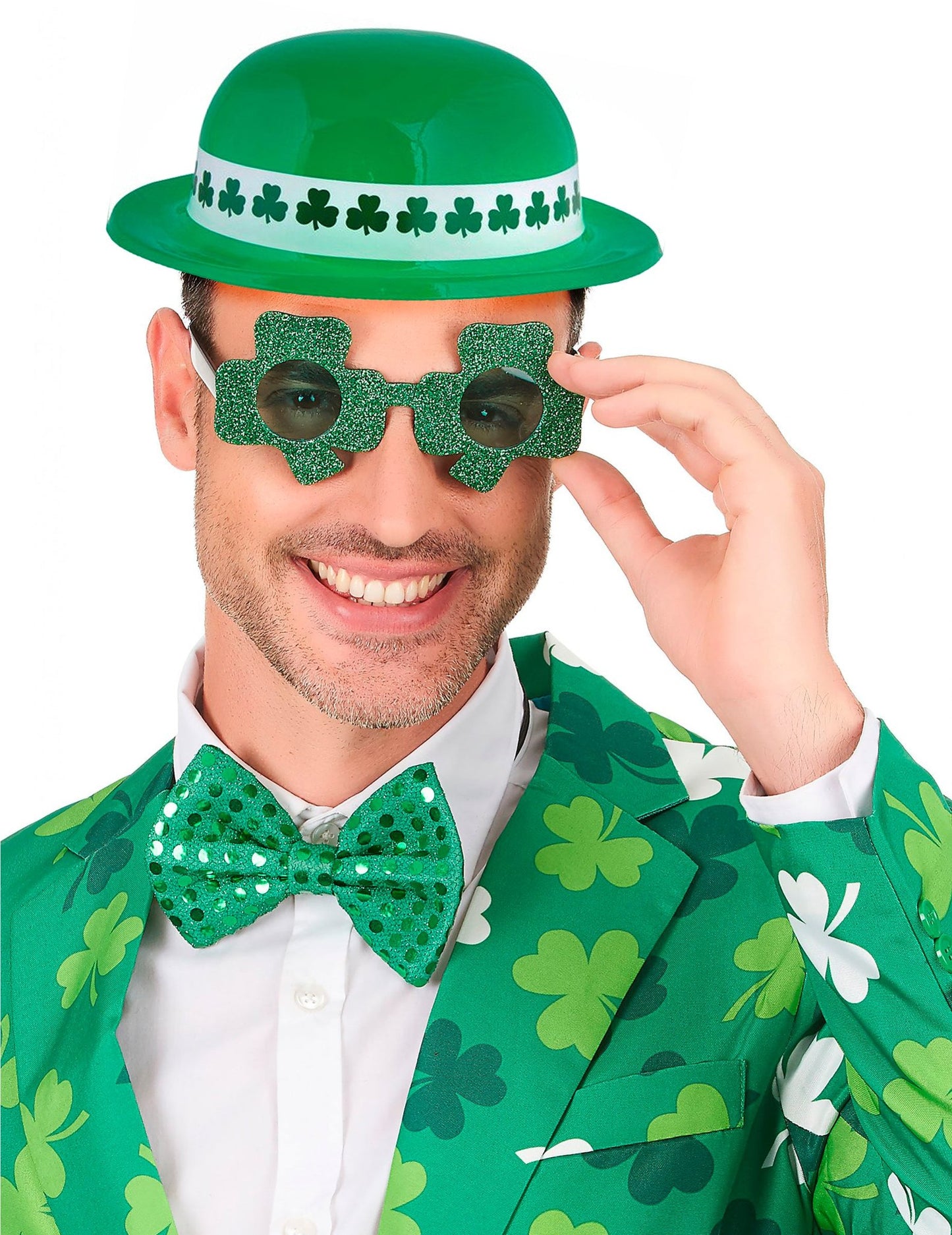 Pack Nœud papillon chapeau melon et lunettes Saint-Patrick adulte