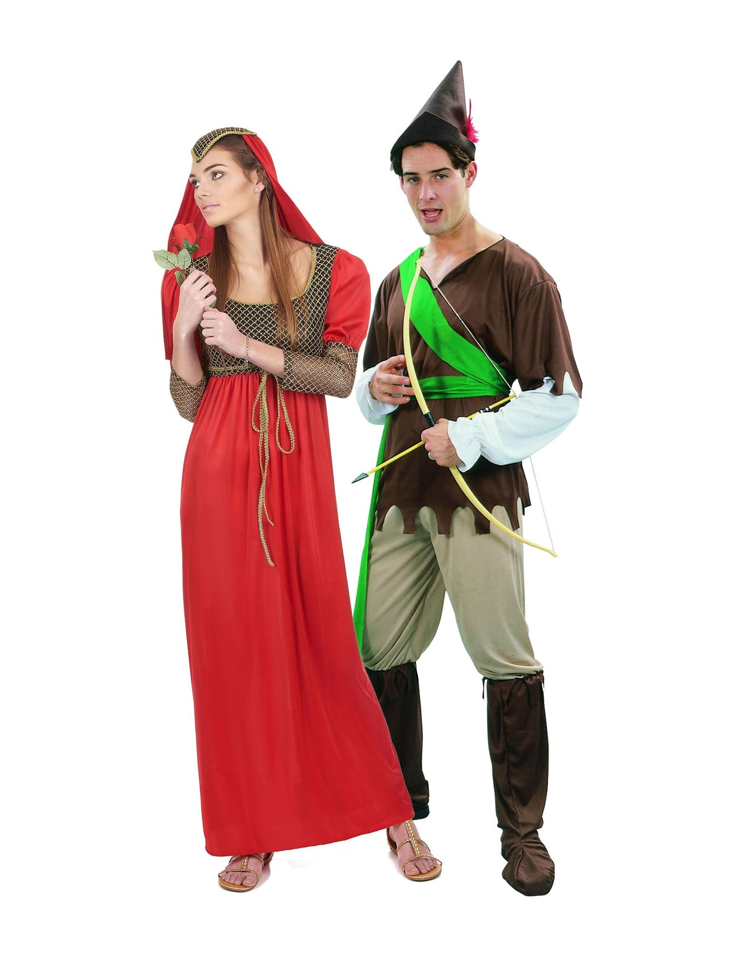 Déguisement de couple princesse et robin des bois