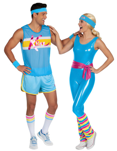 Déguisement de couple Barbie™ et Ken™ aérobic adultes