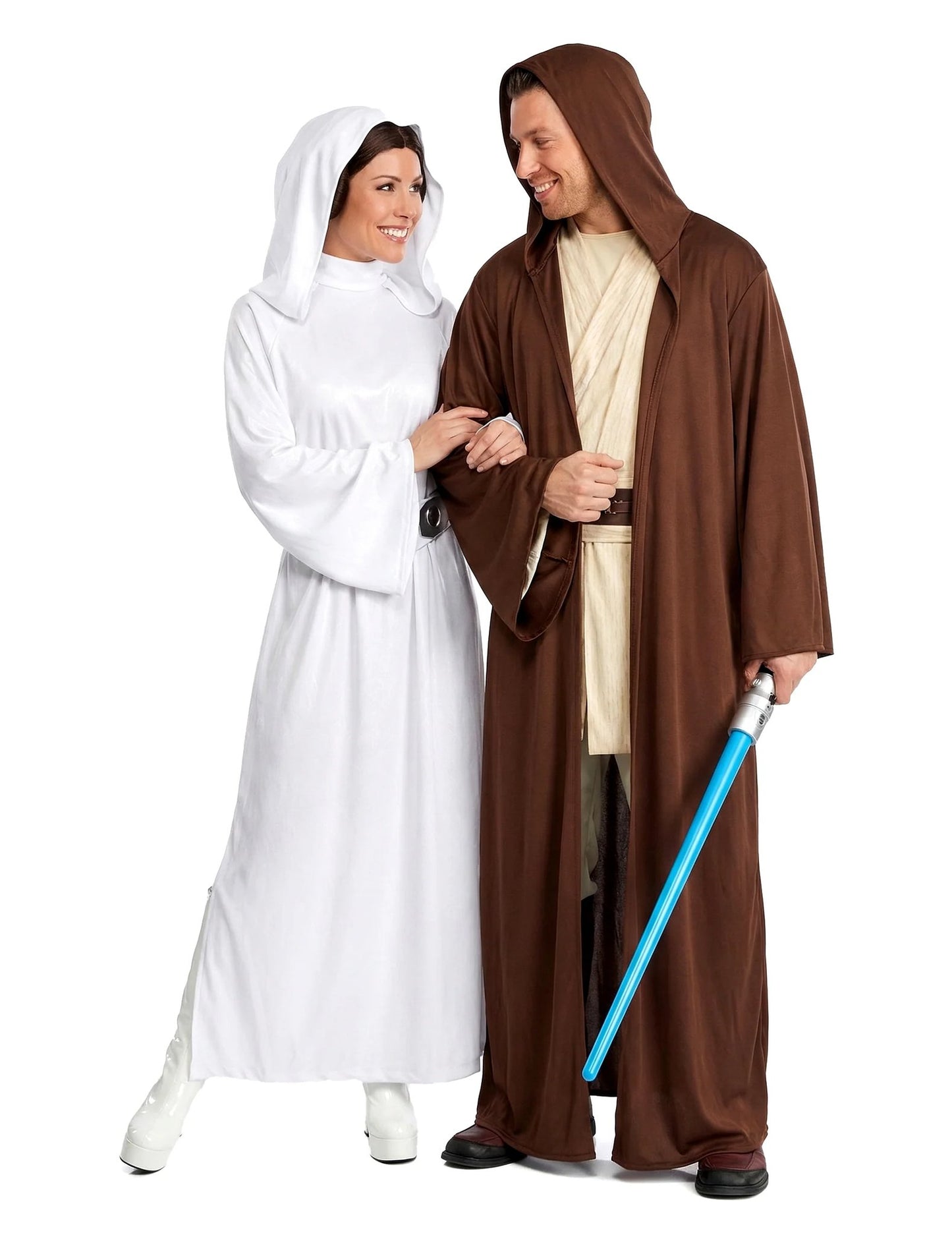 Déguisement de couple Princesse Leia et Jedi Star Wars™ adulte