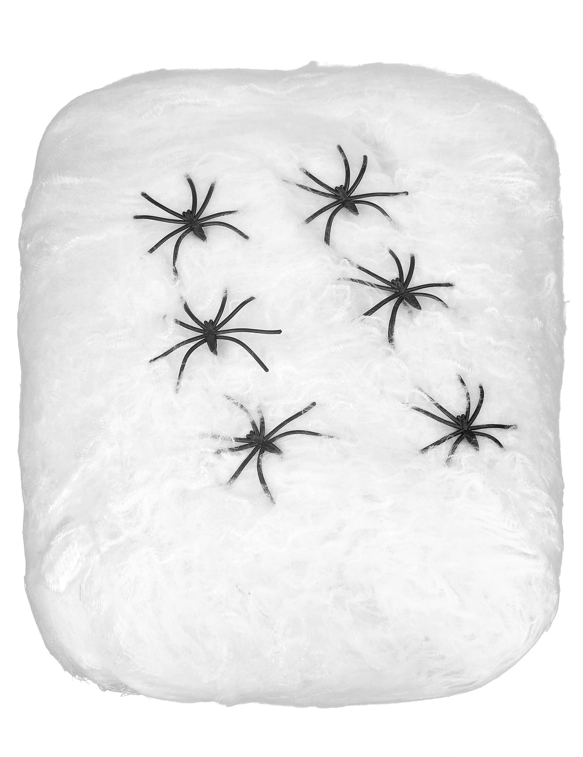 Toile d'araignée Halloween pour décoration blanche avec araignées noires