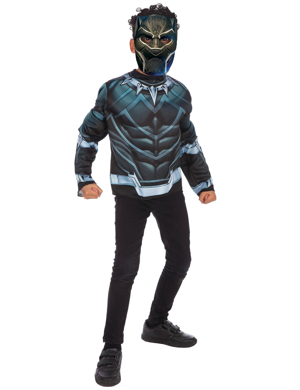 Горнище с маска Black Panther за момче черен и син