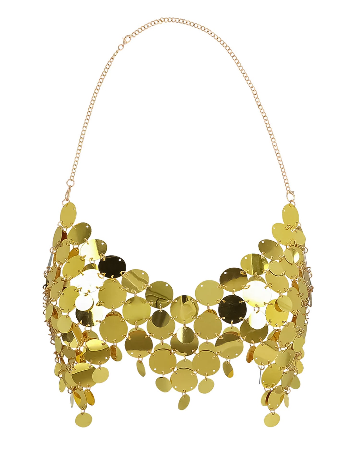 Топ за парти с големи златни пайети за възрастни 