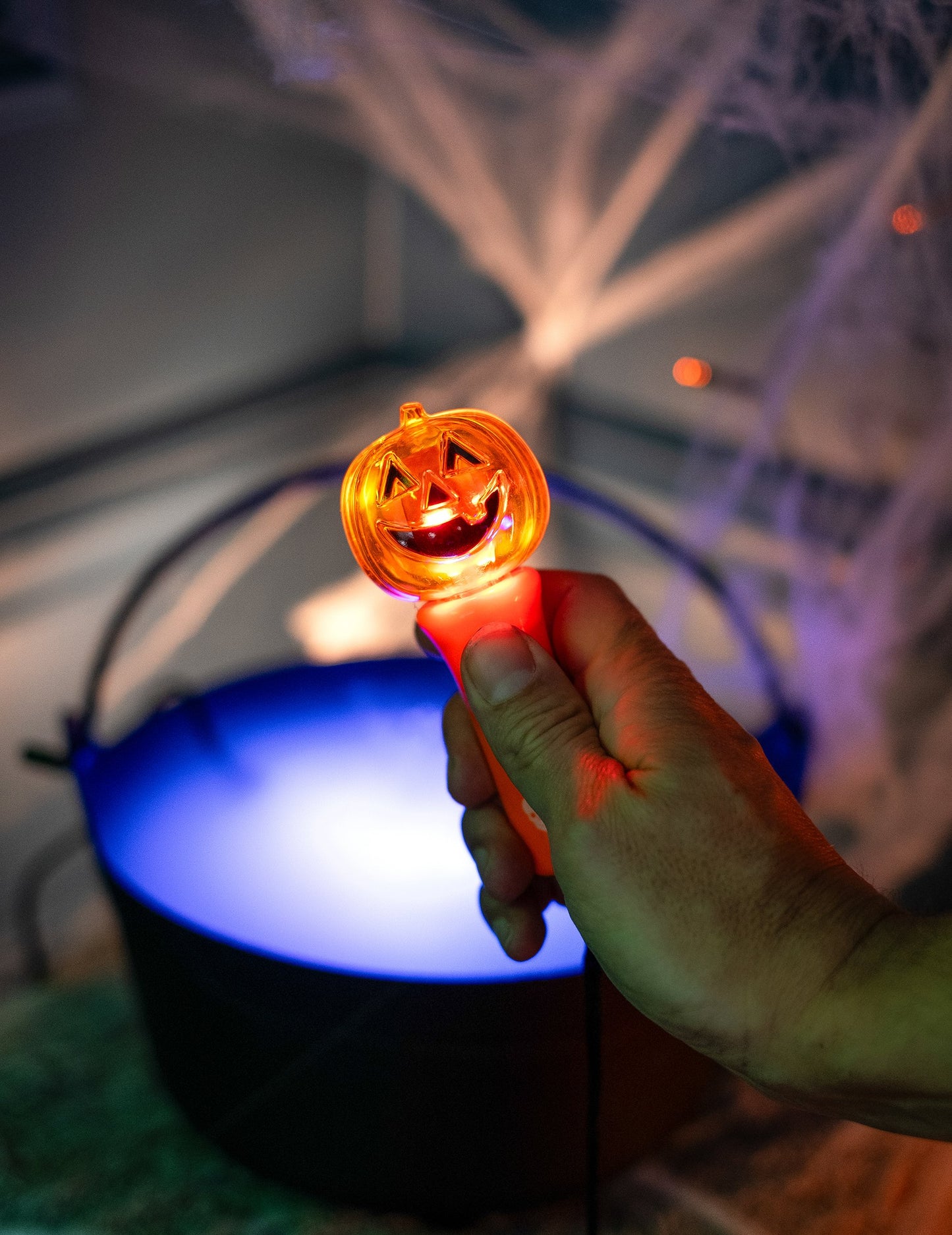 Тиквена светлина за въртене на факла 12x5 cm