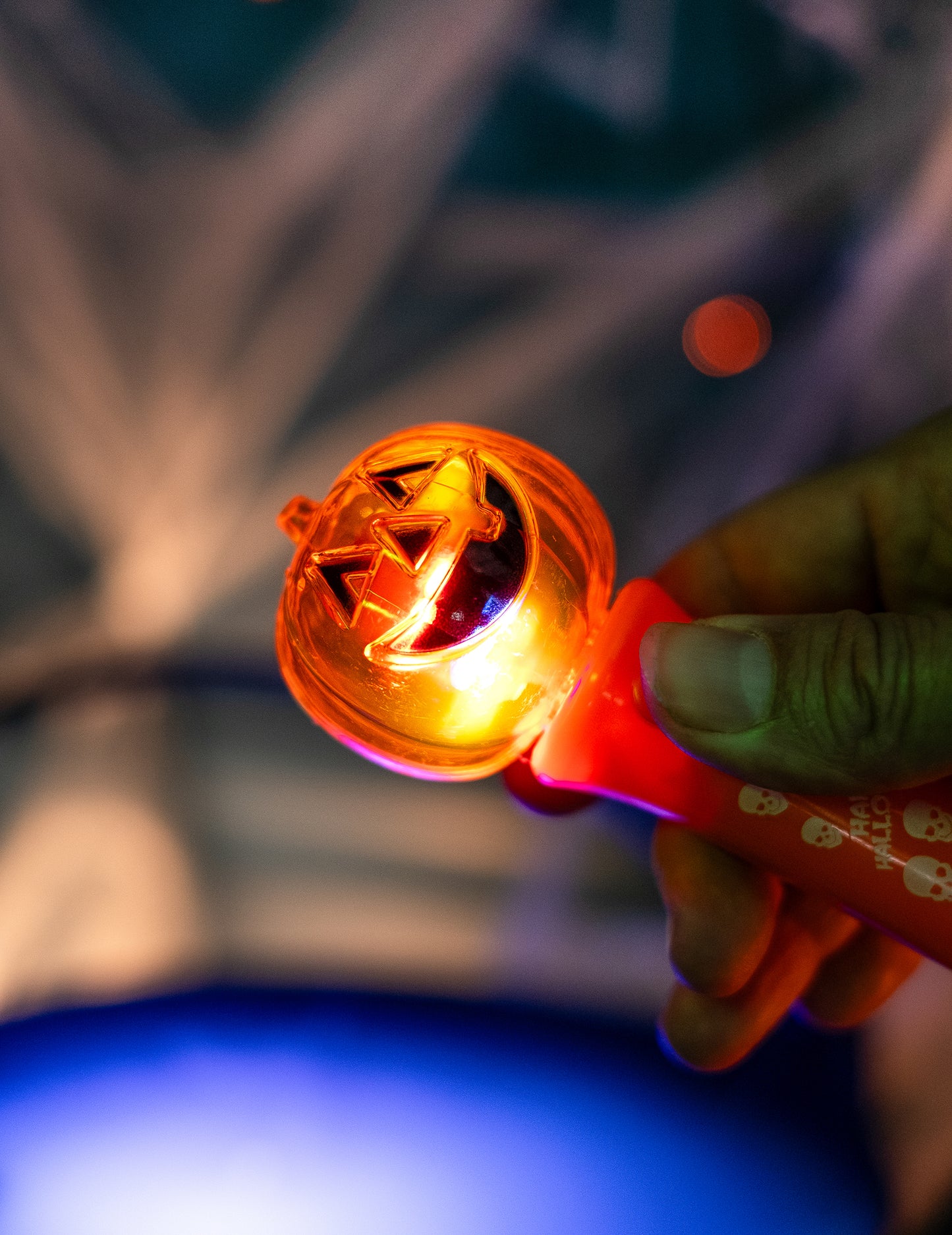 Тиквена светлина за въртене на факла 12x5 cm