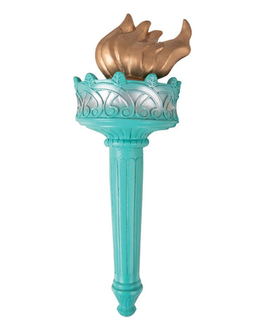 Torche statue de la liberté pour adulte turquoise et dorée