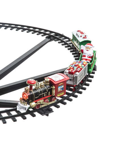 Коледно влакче за елха, 23 части, светещо и анимирано