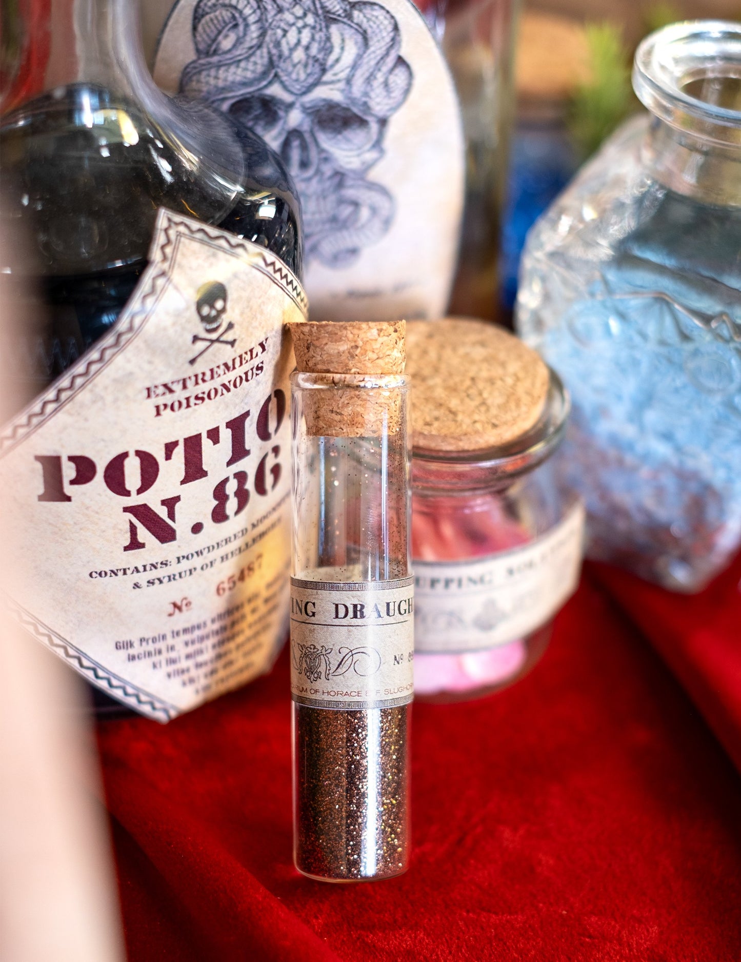 10 стъклени епруветки cm с коркова запушалка