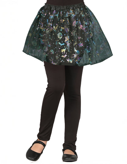 Многоцветна туту с шарки за Хелоуин за момичета