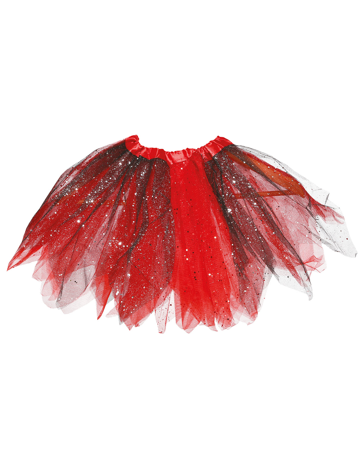 Vue de face du tutu bicolore à paillettes pour fille
