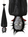 Vampire suspendu lumineux et sonore pour Halloween noir et gris aux yeux verts