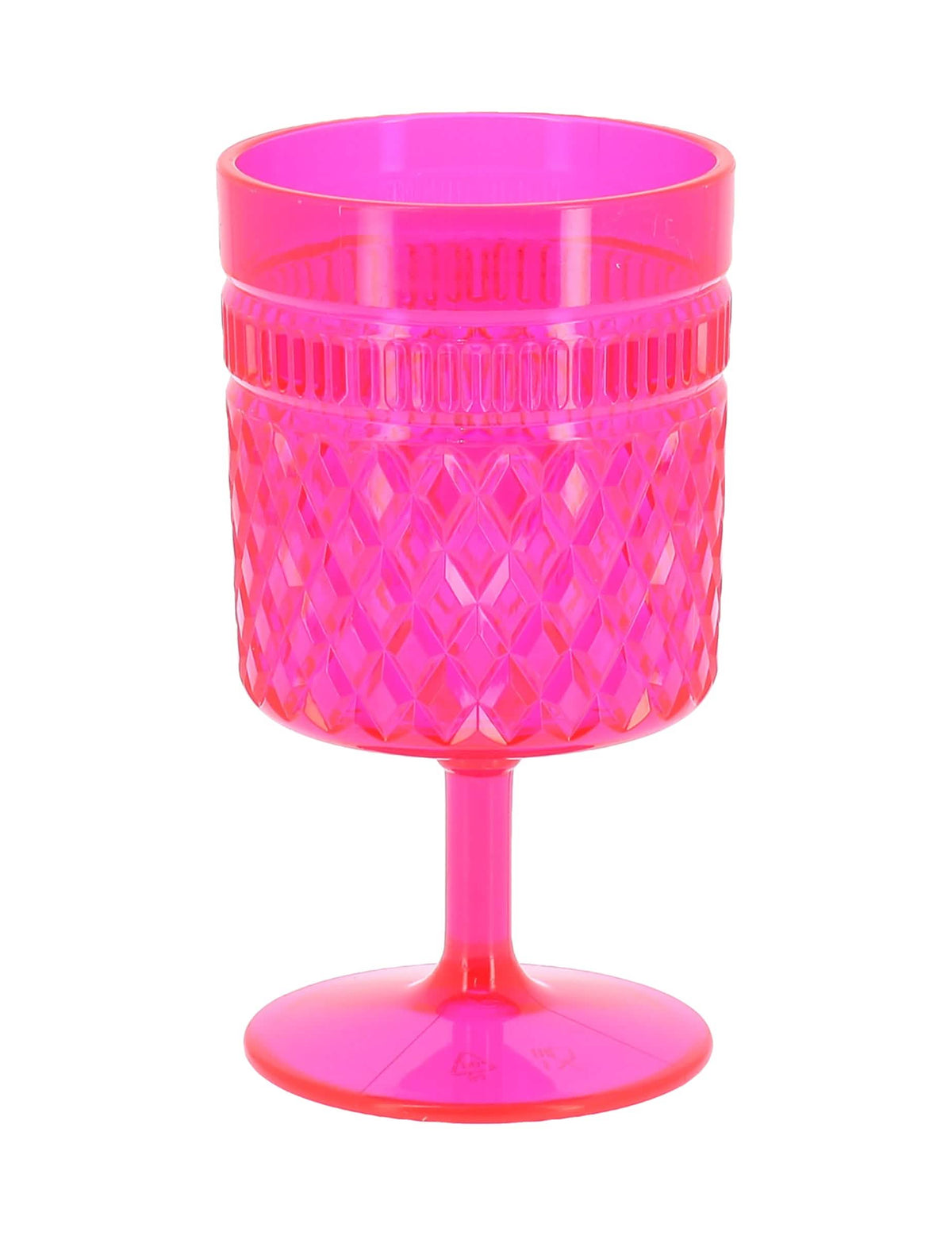 Verre à pied plastique rose framboise 270 ml
