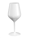 Бяла чаша за вино на столче 47 cl