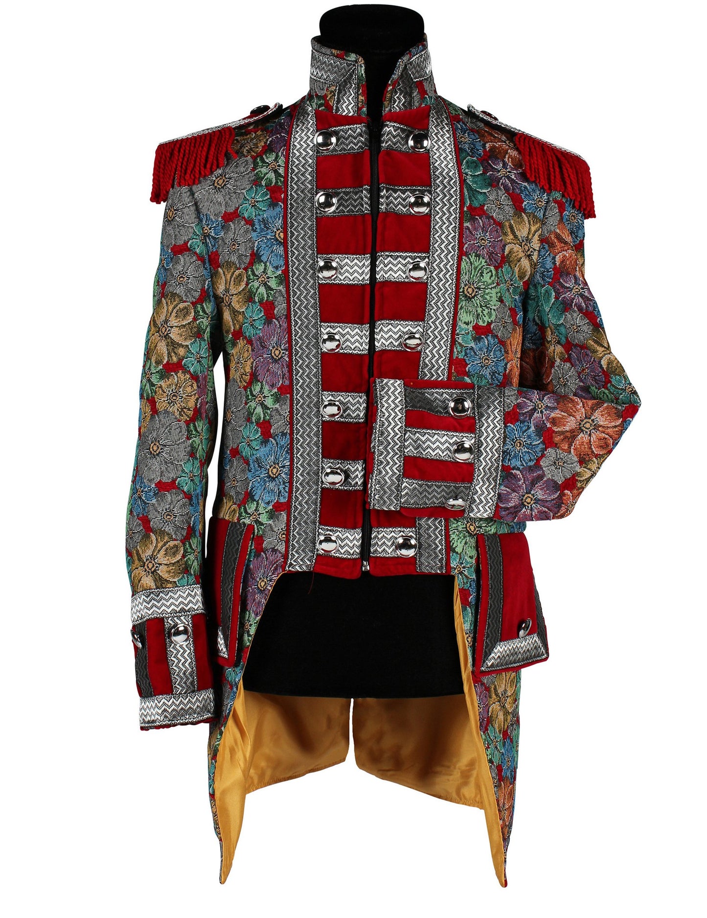 Мъжко луксозно карнавално яке с флорален мотив