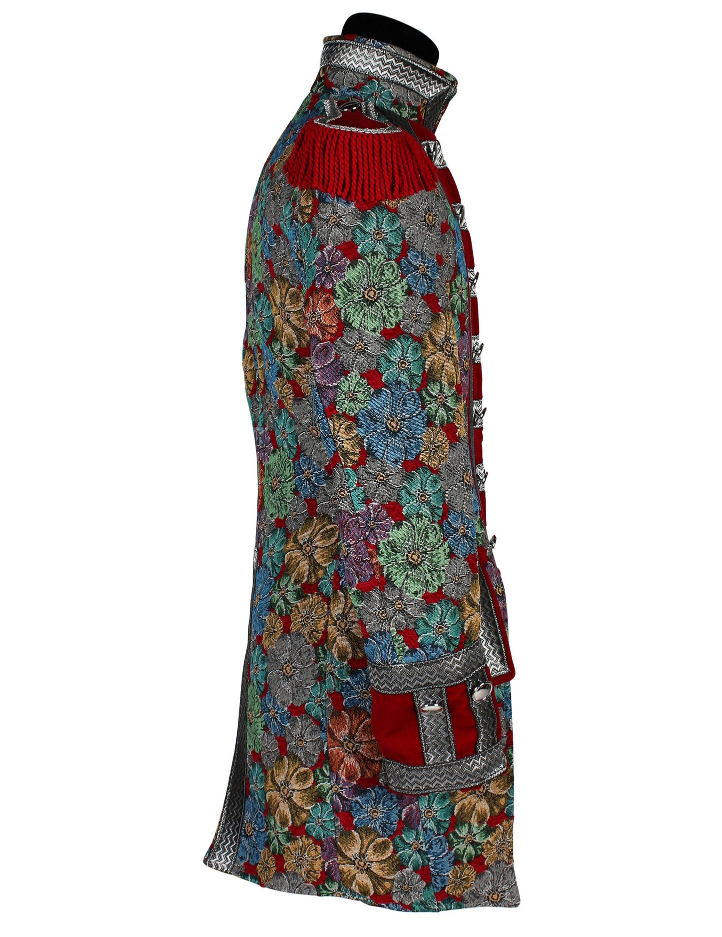 Мъжко луксозно карнавално яке с флорален мотив