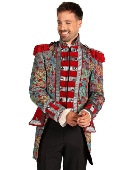 Мъжко луксозно карнавално яке с флорален мотив