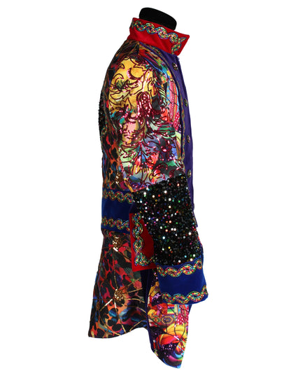 Висококачествено мъжко карнавално яке в многоцветен стил Fiesta Carnival