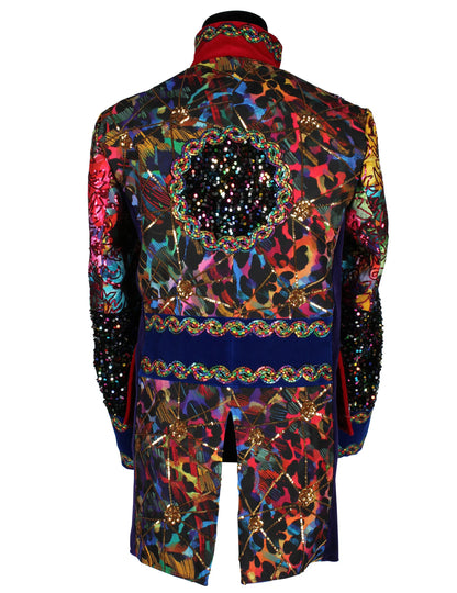 Висококачествено мъжко карнавално яке в многоцветен стил Fiesta Carnival