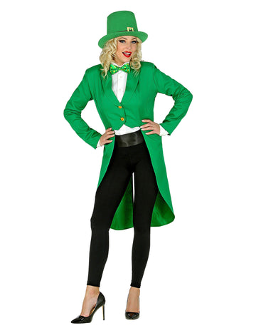 Veste queue de pie verte St Patrick femme