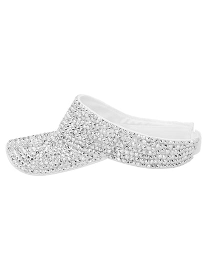 Сребърна козирка с кристали за възрастни