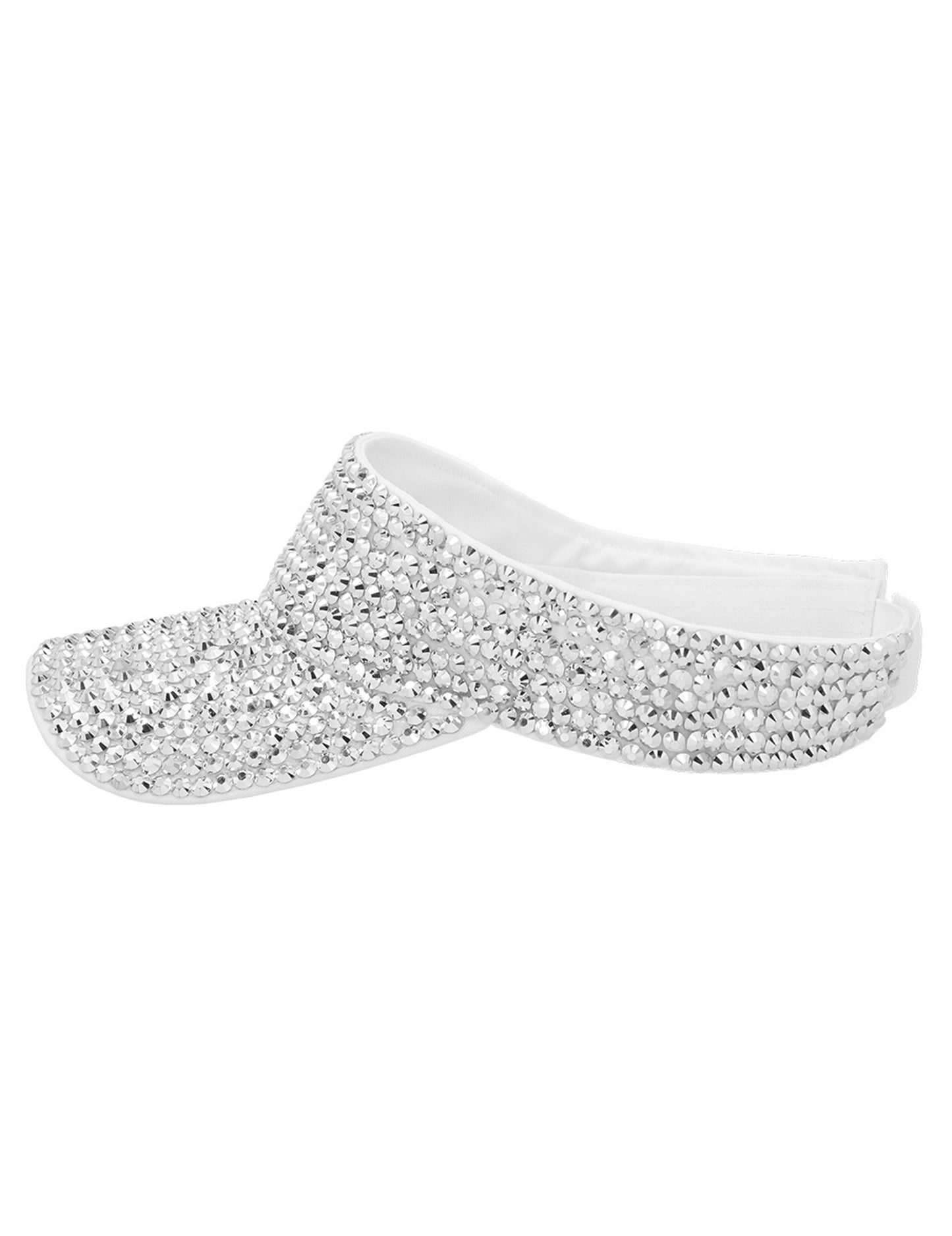 Сребърна козирка с кристали за възрастни