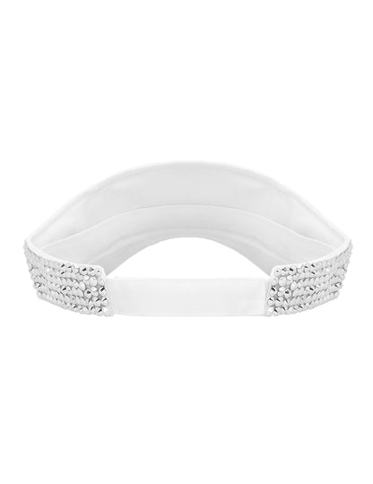 Сребърна козирка с кристали за възрастни