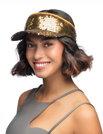 Козирка за пайети за възрастни злато