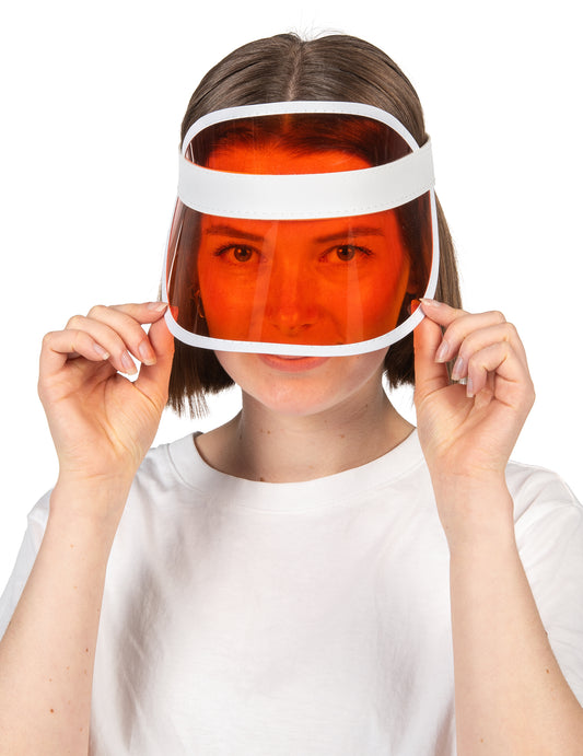 Vue de face de la visière joueur de poker